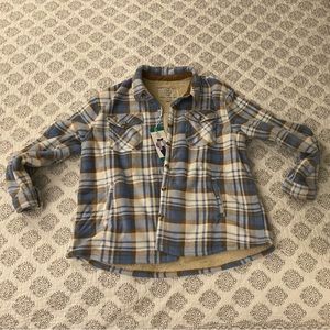 BNWT Fur lined flannel jacket.